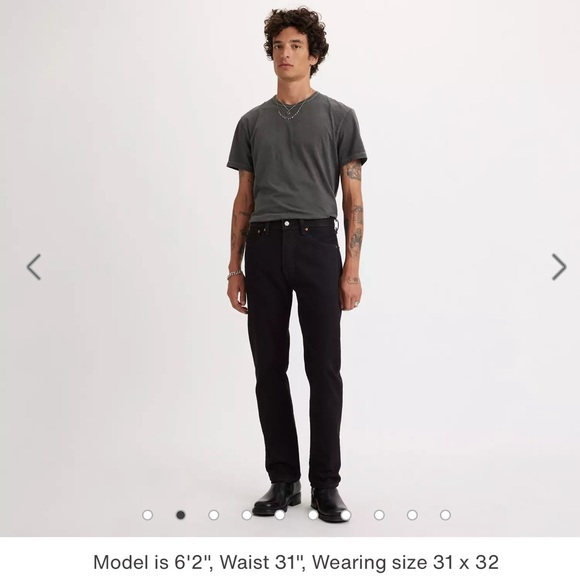 LEVI STRAUSS & CO 501® ORIGINAL FIT MEN'S JEANS - Color Black - Size 32x32 - Picture 3 of 10